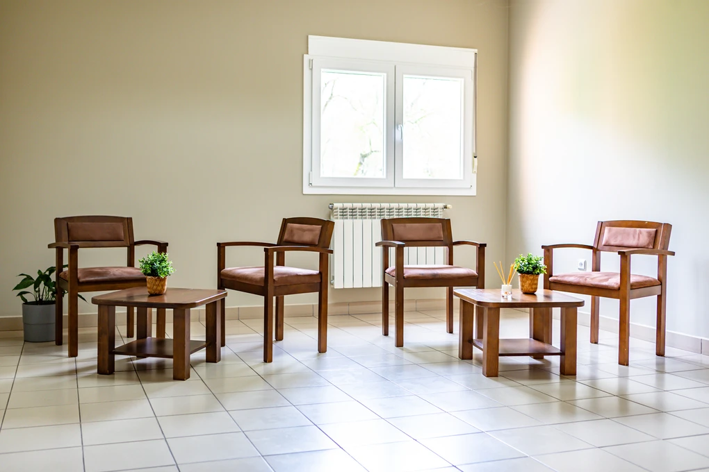 Foto sala de espera da Casa de Repouso Afonso